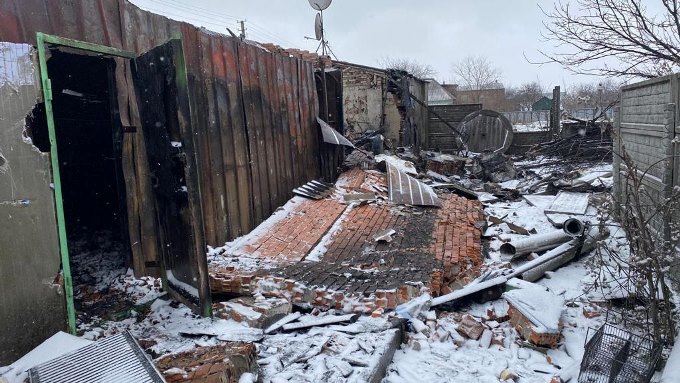 У Царедарівці Лозівської громади внаслідок удару КАБом знищена повністю споруда магазину